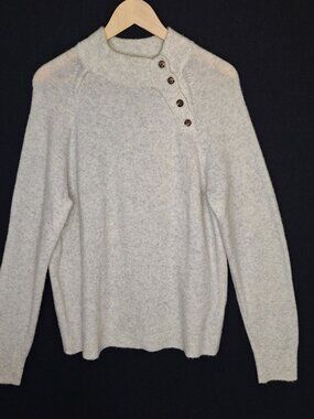 💙 J.Crew Knit Soft Stretch Crew Neck Sweater Size L Preppy Casual Comfy